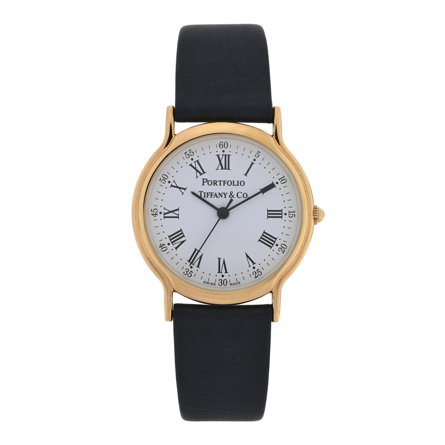 Stainless Steel Calfskin 32mm Portfolio Quartz Watch