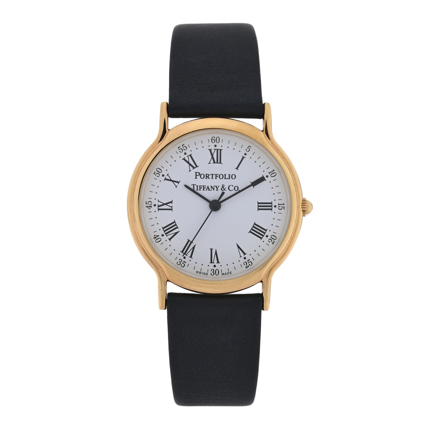 Tiffany Stainless Steel Calfskin 32mm Portfolio Quartz Watch 1 of 5