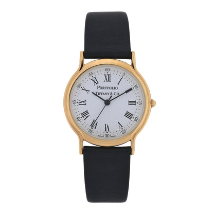 Tiffany Stainless Steel Calfskin 32mm Portfolio Quartz Watch 1 of 5