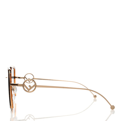 Fendi Metal Acetate F is Fendi FF Square Sunglasses FF 0294/S Blue Havana 3 of 7