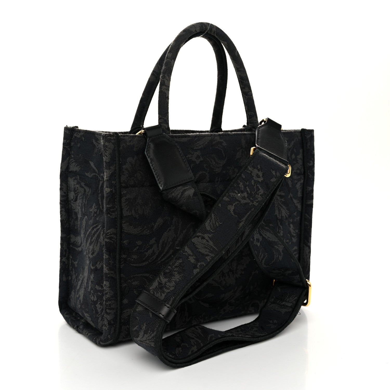 Versace Jacquard Barocco Small Athena Tote Black 3 of 12