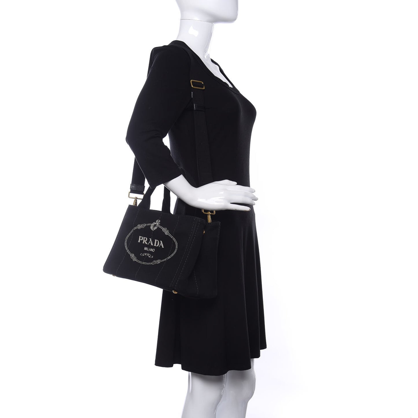 Canapa Small Logo Tote Black