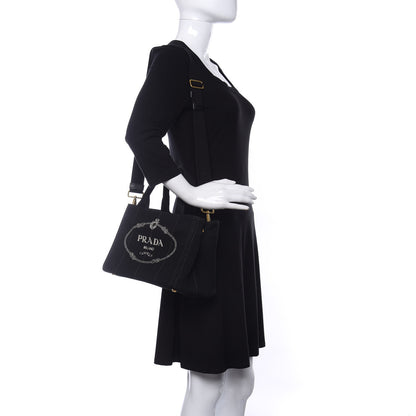 Prada Canapa Small Logo Tote Black 2 of 11