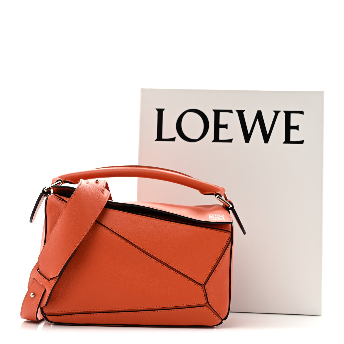 Calfskin Small Puzzle Bag Orange