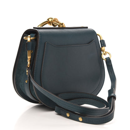 Chloe Calfskin Suede Small Nile Bracelet Bag Teal 3 of 10