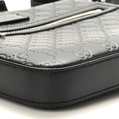 Gucci Guccissima Signature Small Messenger Bag Black 8 of 9