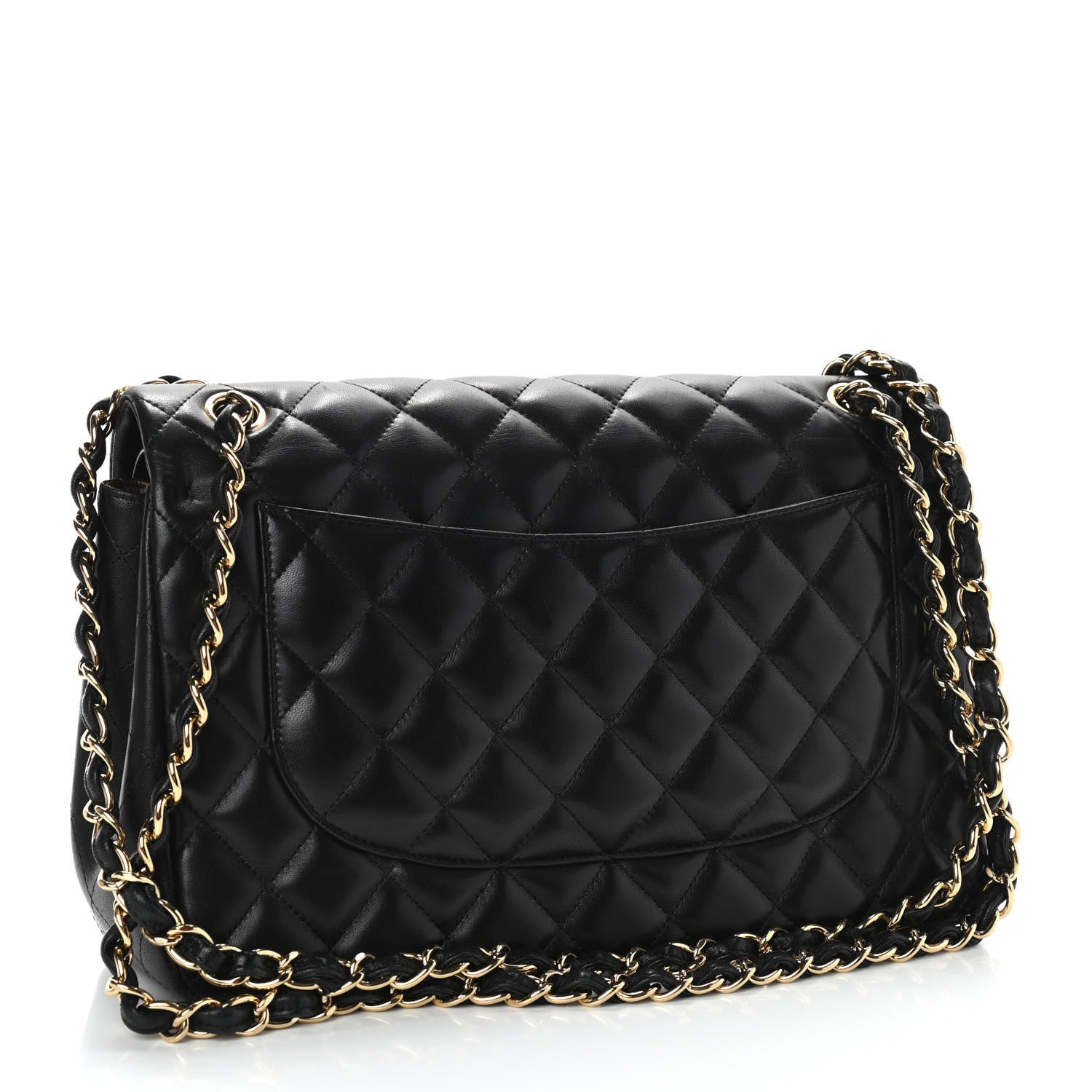 Chanel Lambskin Quilted Jumbo Double Flap Black 3 of 13