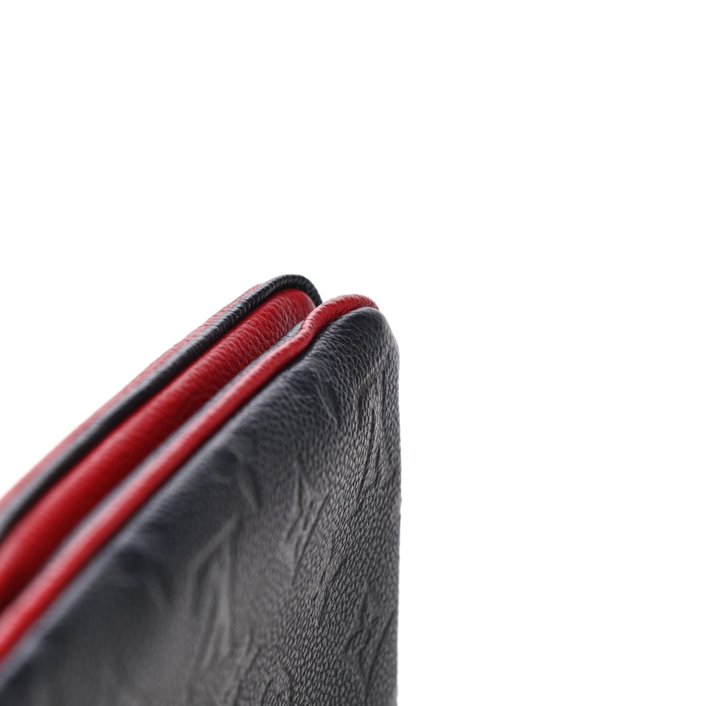 Empreinte Double Zip Pochette Marine Rouge