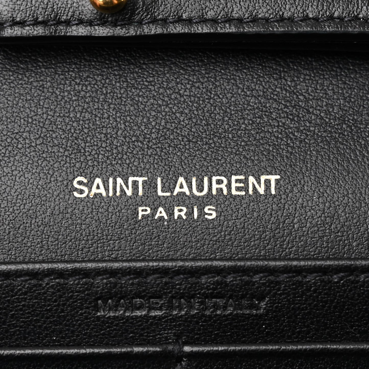 Calfskin Crocodile Embossed Monogram Chain Wallet Black