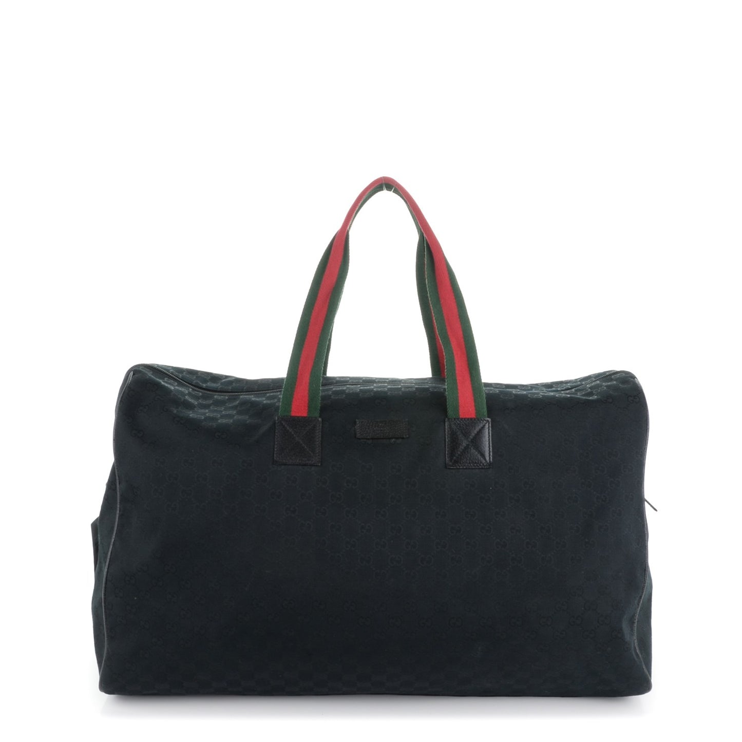 GG Monogram Web Large Collapsible Carry On Duffle Bag Black