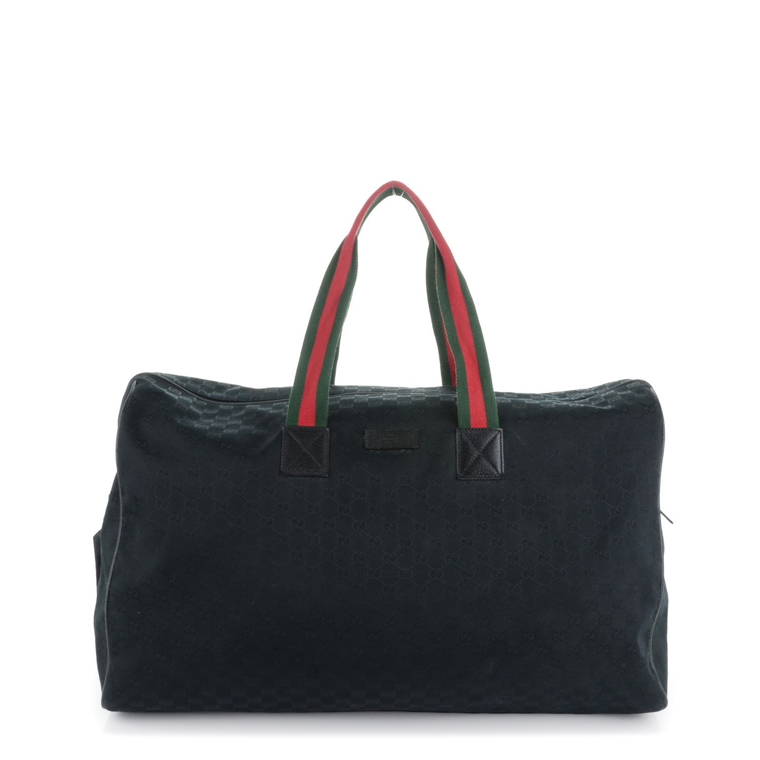 Gucci GG Monogram Web Large Collapsible Carry On Duffle Bag Black 1 of 8