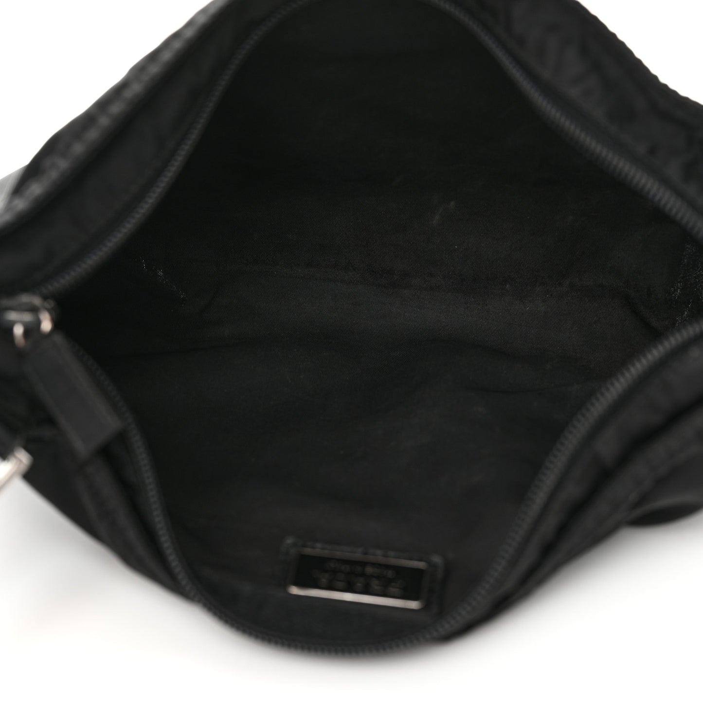 Tessuto Nylon Flat Messenger Bag Black