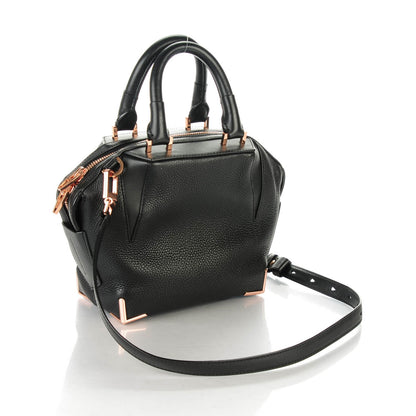 Alexander Wang Pebbled Calfskin Mini Emile Black Rose Gold Hardware 3 of 7