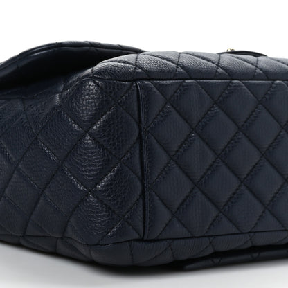 Chanel Calfskin Quilted Small XXL Travel Flap Bag Navy 8 of 9