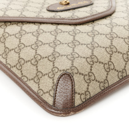 Gucci GG Supreme Monogram Web Medium Neo Vintage Flap Messenger Bag Beige New Acero 10 of 11