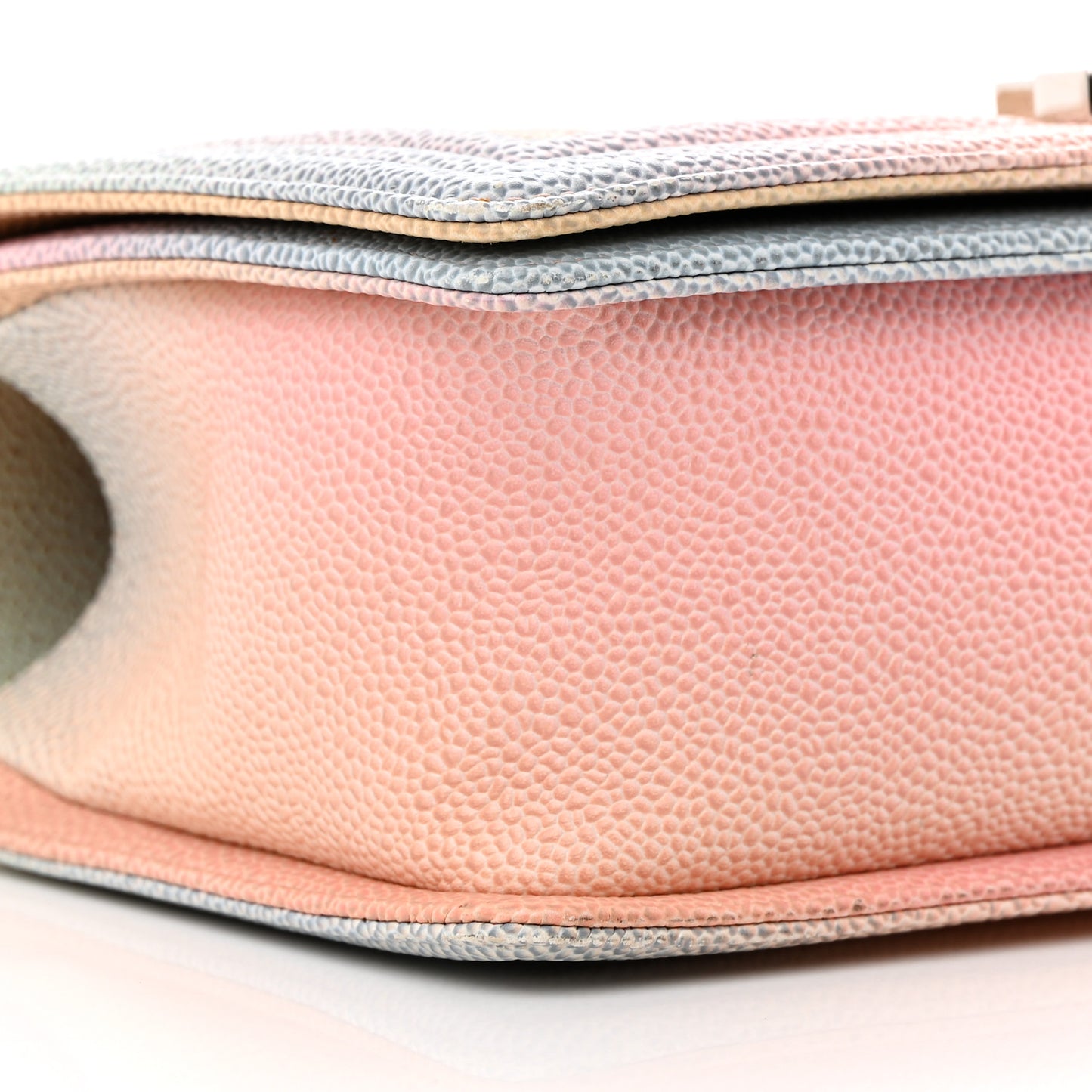 Caviar Quilted Medium Rainbow Boy Flap Pink Multicolor