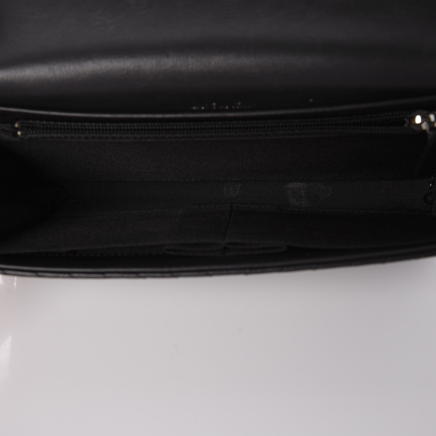 Chanel Calfskin Chevron Boy Wallet On Chain WOC Black 5 of 9