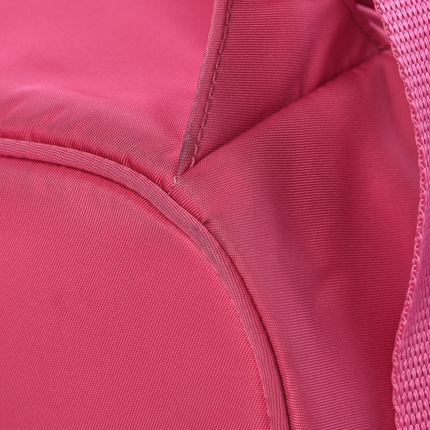 Prada Tessuto Nylon Vela Saffiano Mini Single Snap Buckle Backpack Fuxia 12 of 14