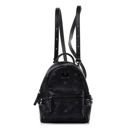 MCM Visetos Side Stud X-Mini Stark Bebe Boo Backpack Black 1 of 4