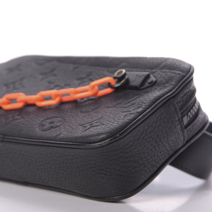 Louis Vuitton Taurillon Monogram Uniformes Solar Ray Soft Pochette Volga Belt Bag Black 7 of 8