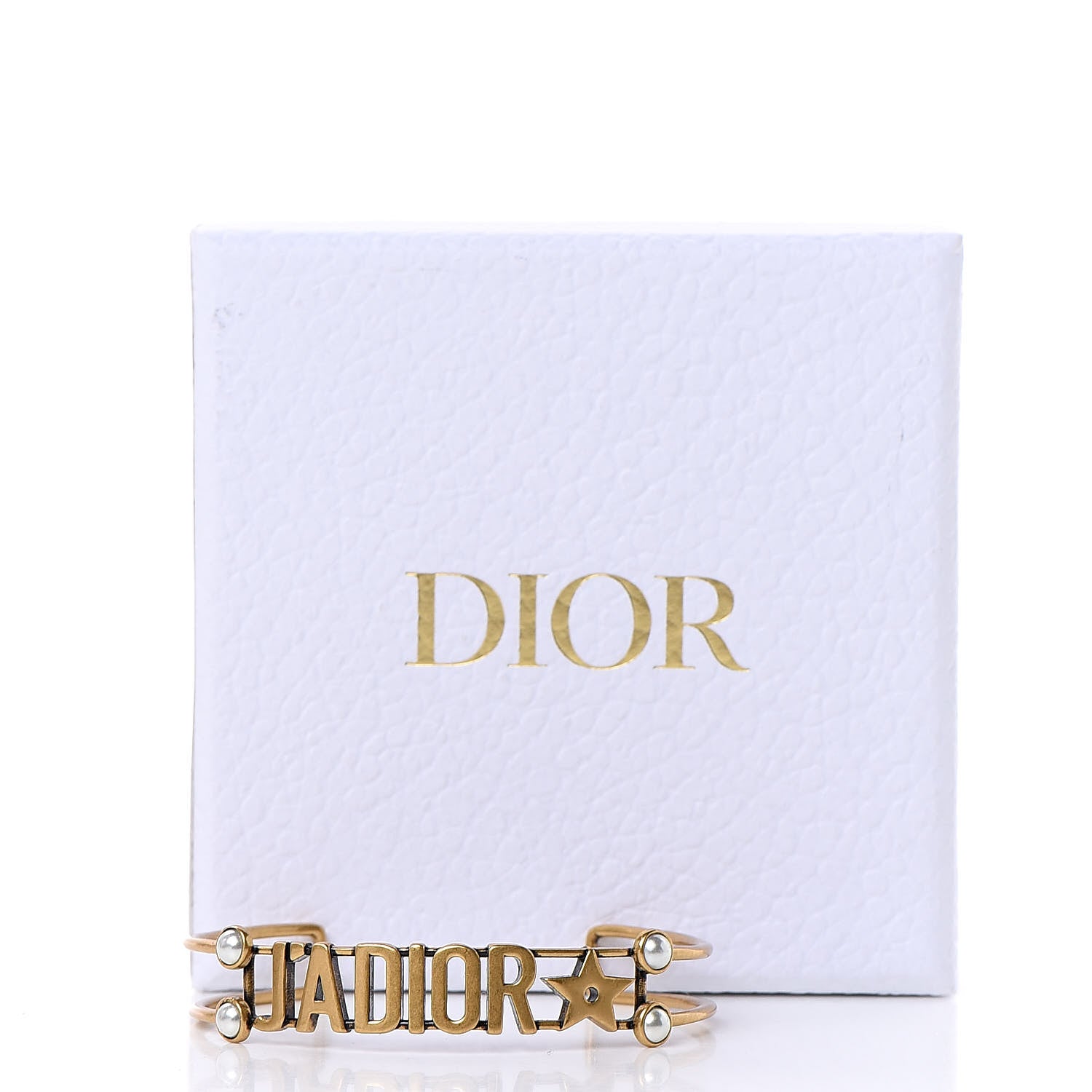 Christian Dior Metal Pearl J'Adior Bracelet Cuff Gold 5 of 5