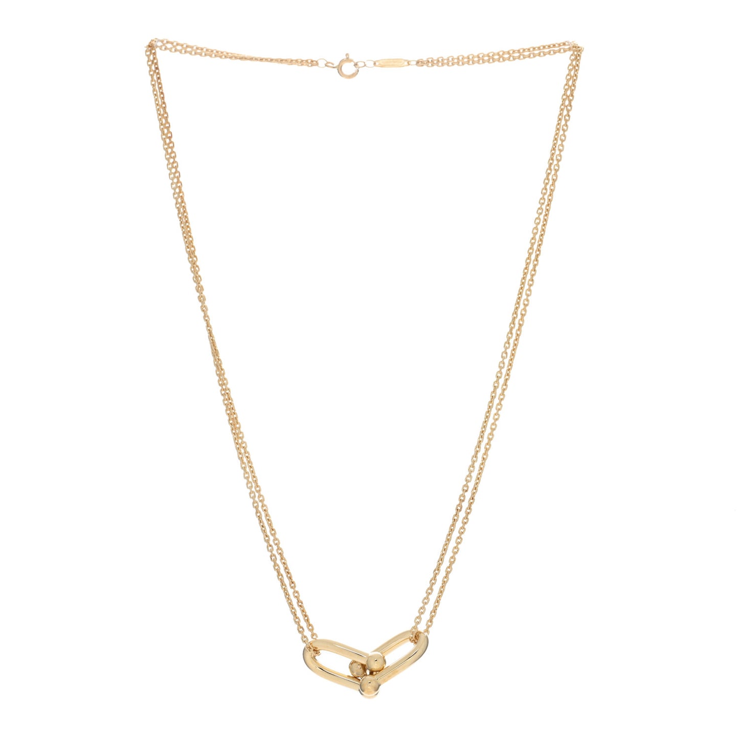 18K Yellow Gold HardWear Double Link Pendant Necklace