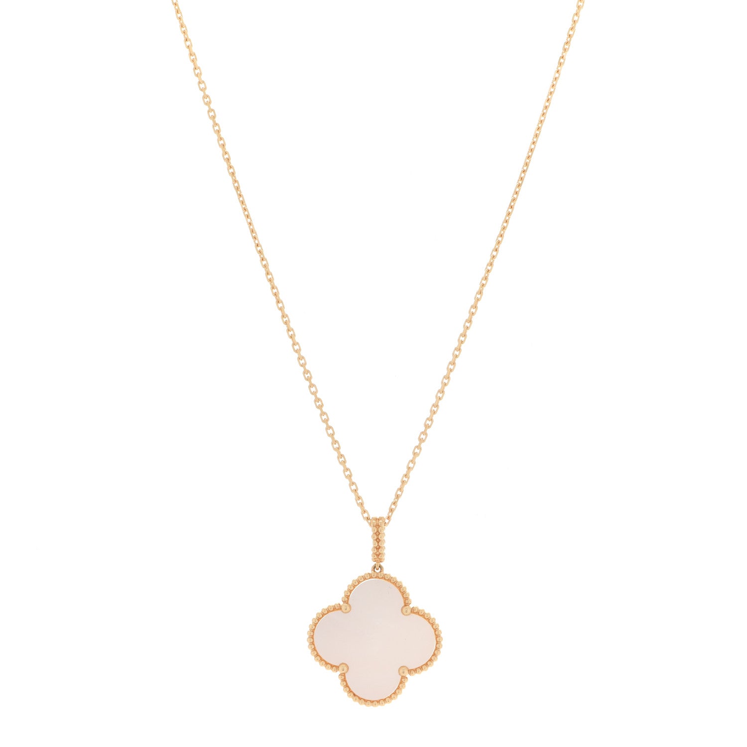 Van Cleef & Arpels 18K Yellow Gold Mother of Pearl Magic Alhambra Long Necklace 1 of 7