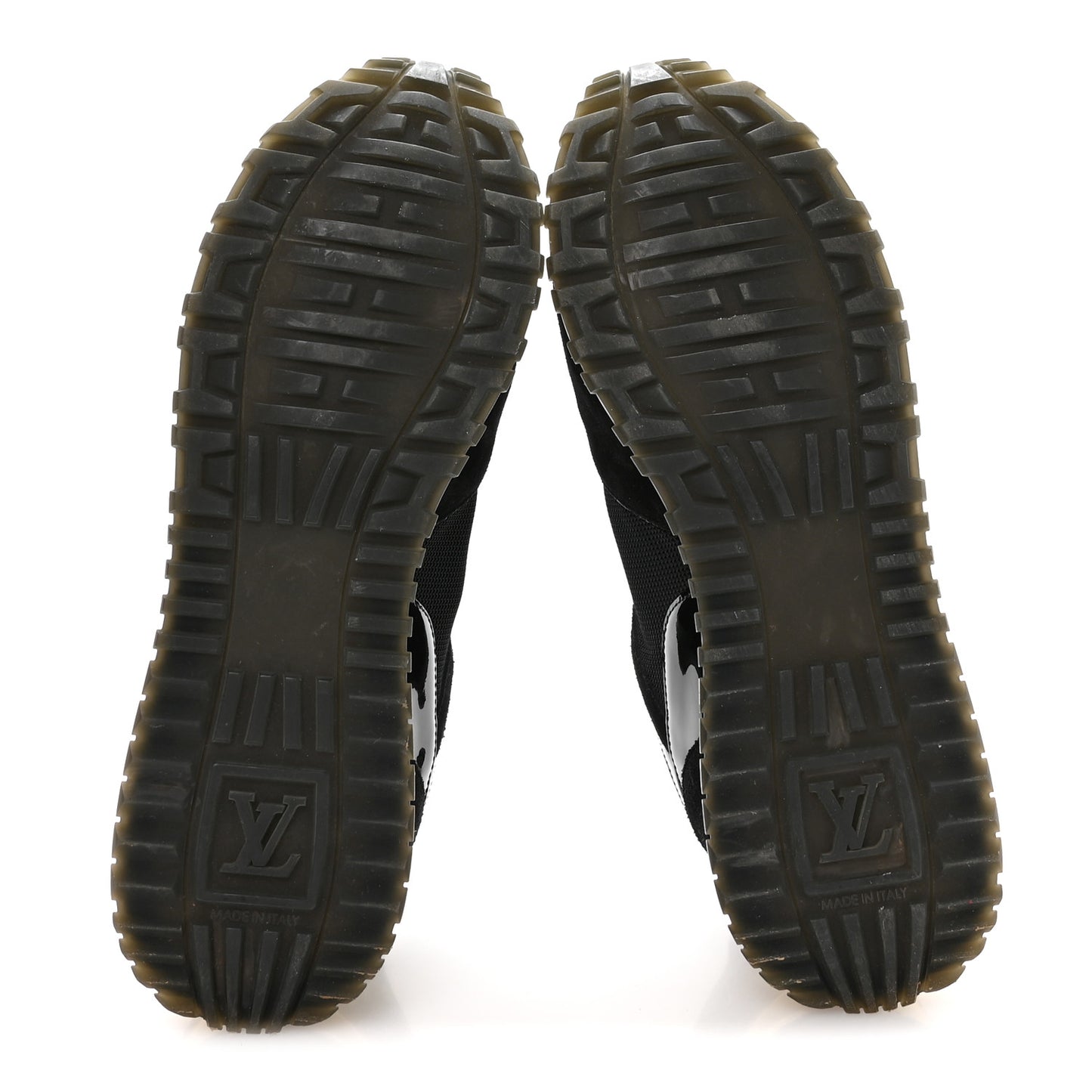 Suede Monogram Run Away Sneakers 40 Black