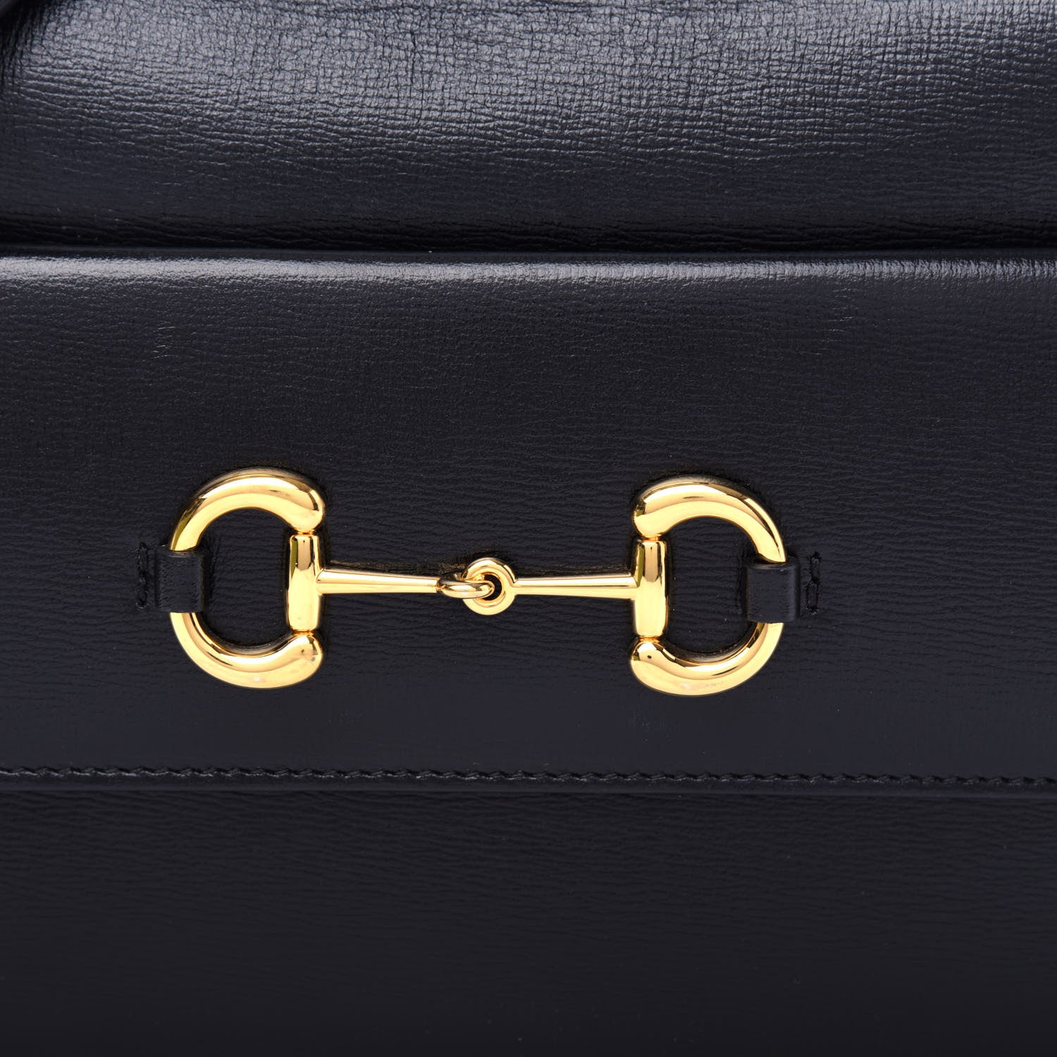 Gucci Textured Calfskin Small Horsebit 1955 Shoulder Bag Black 10 of 11