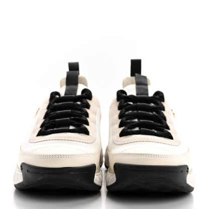 Chanel Velvet Calfskin Mixed Fibers CC Sneakers 37 Ivory Black 2 of 8