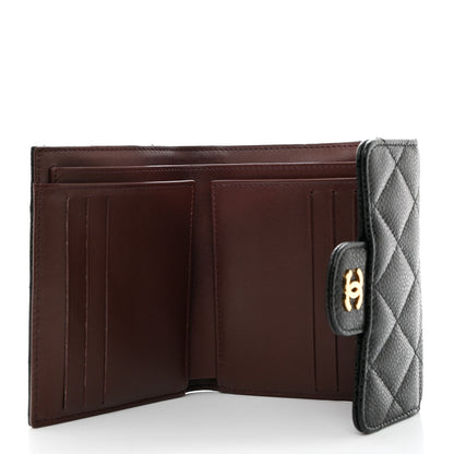 Chanel Caviar Quilted Compact Flap Wallet Black 5 of 8