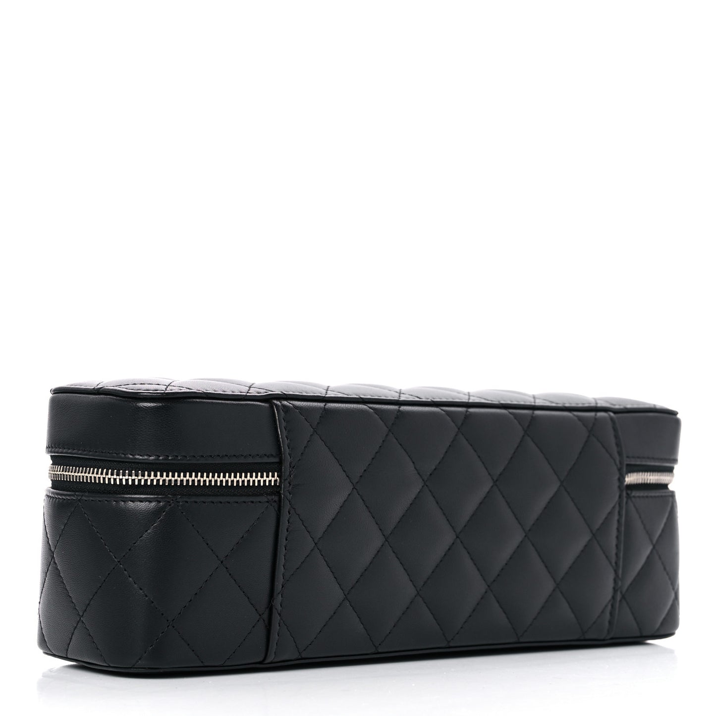 Lambskin Quilted Watch Case Black