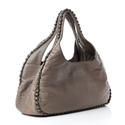 Chanel Lambskin Chain Hobo Grey 3 of 10
