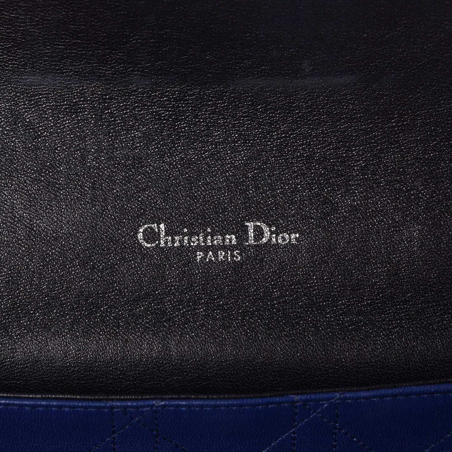 Tweed Medium Miss Dior Flap Black Blue