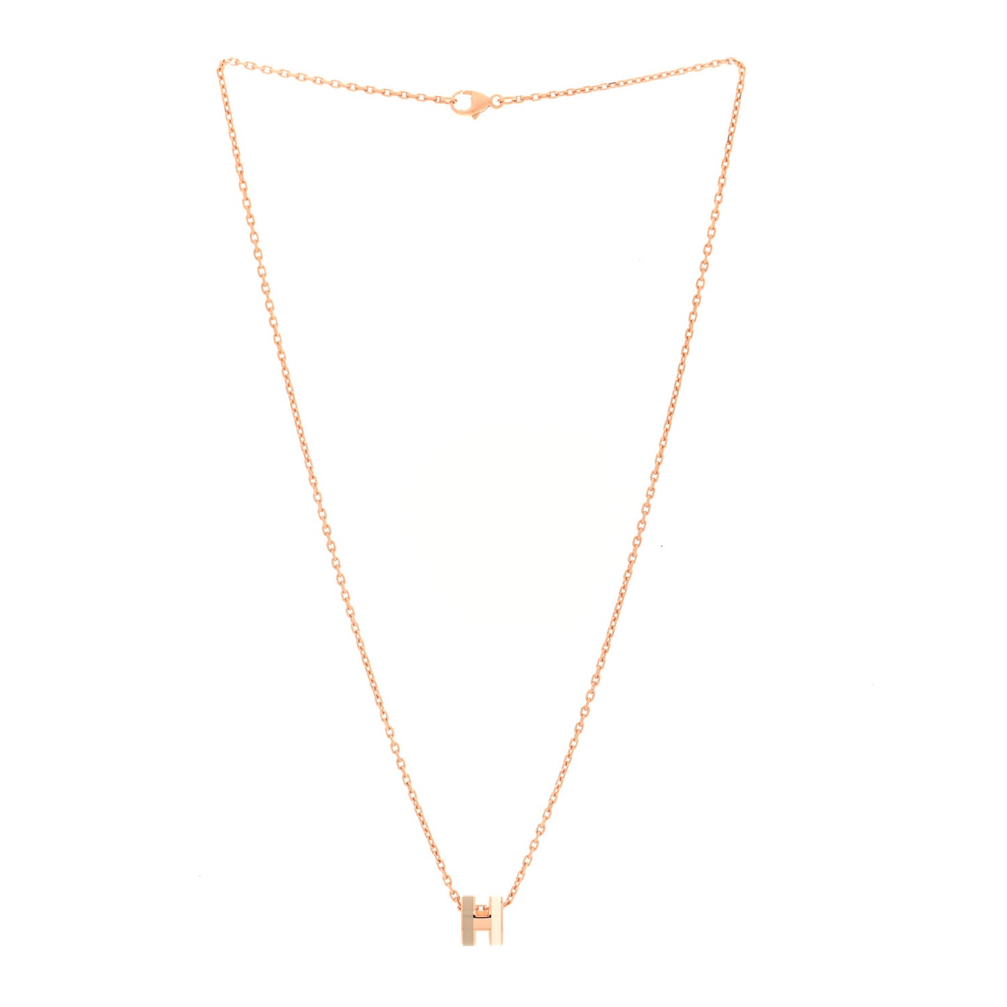 Lacquered Rose Gold Mini Pop H Rocabar Pendant Necklace Systeme