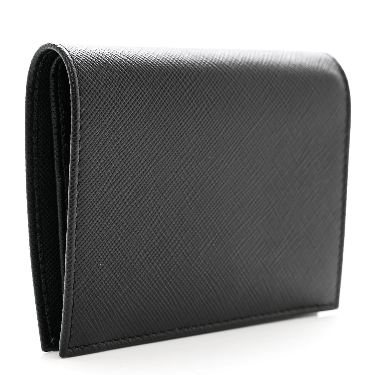 Saffiano Metal Bi-Fold Wallet Black
