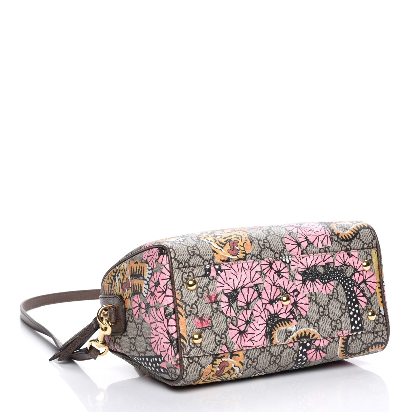 GG Supreme Monogram Bengal Small Boston Beige Pink