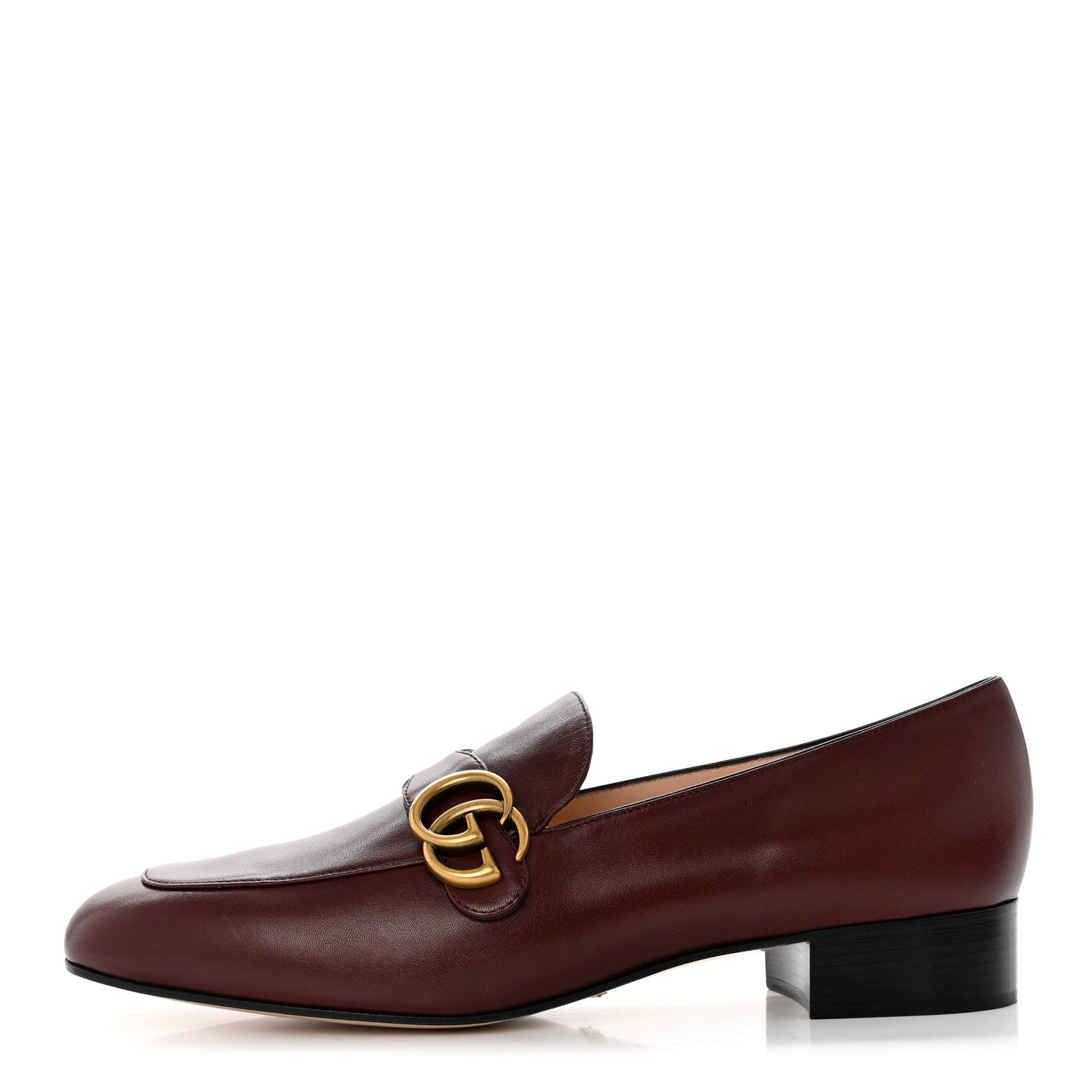 Gucci Malaga Kid Womens GG Marmont Loafers 42 Vintage Bordeaux 1 of 8