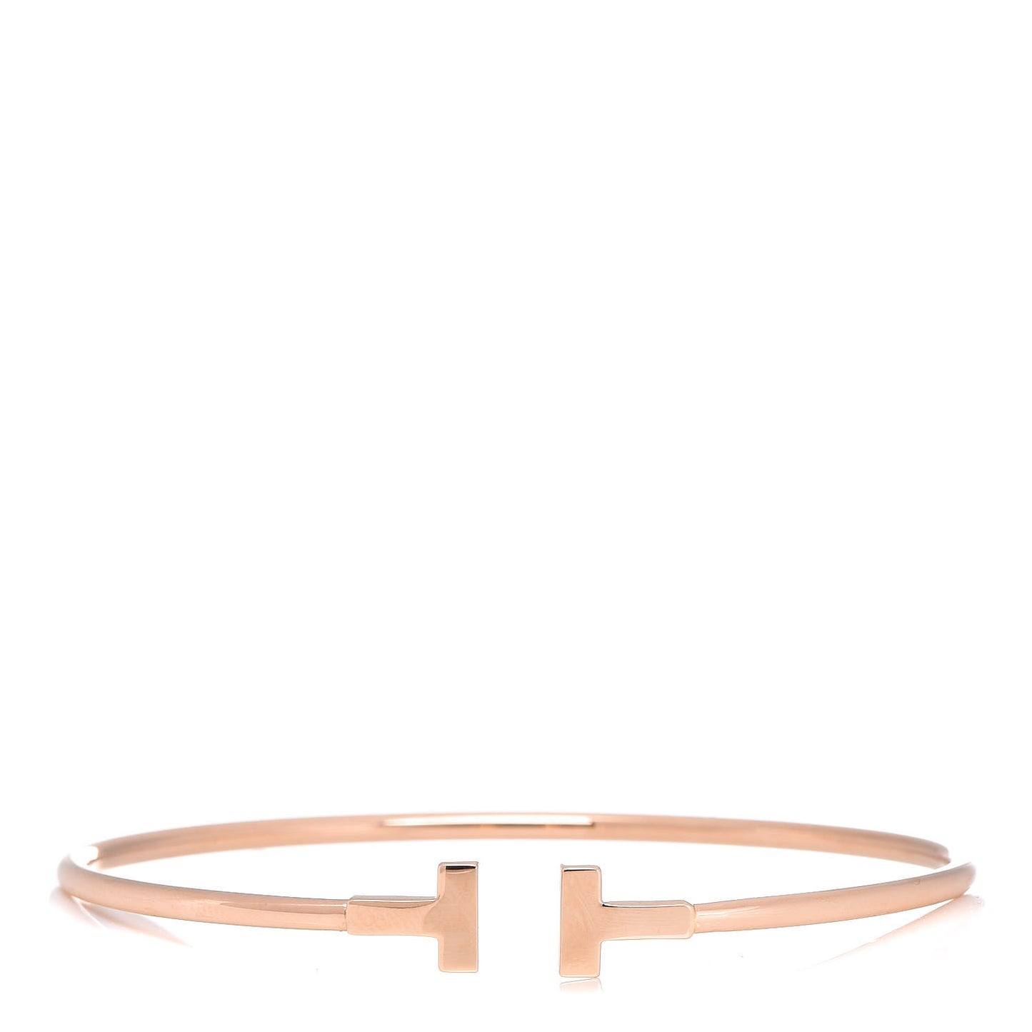18K Rose Gold Narrow T Wire Bracelet