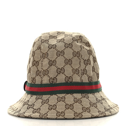 Gucci Monogram Web Bucket Hat L Brown 3 of 10