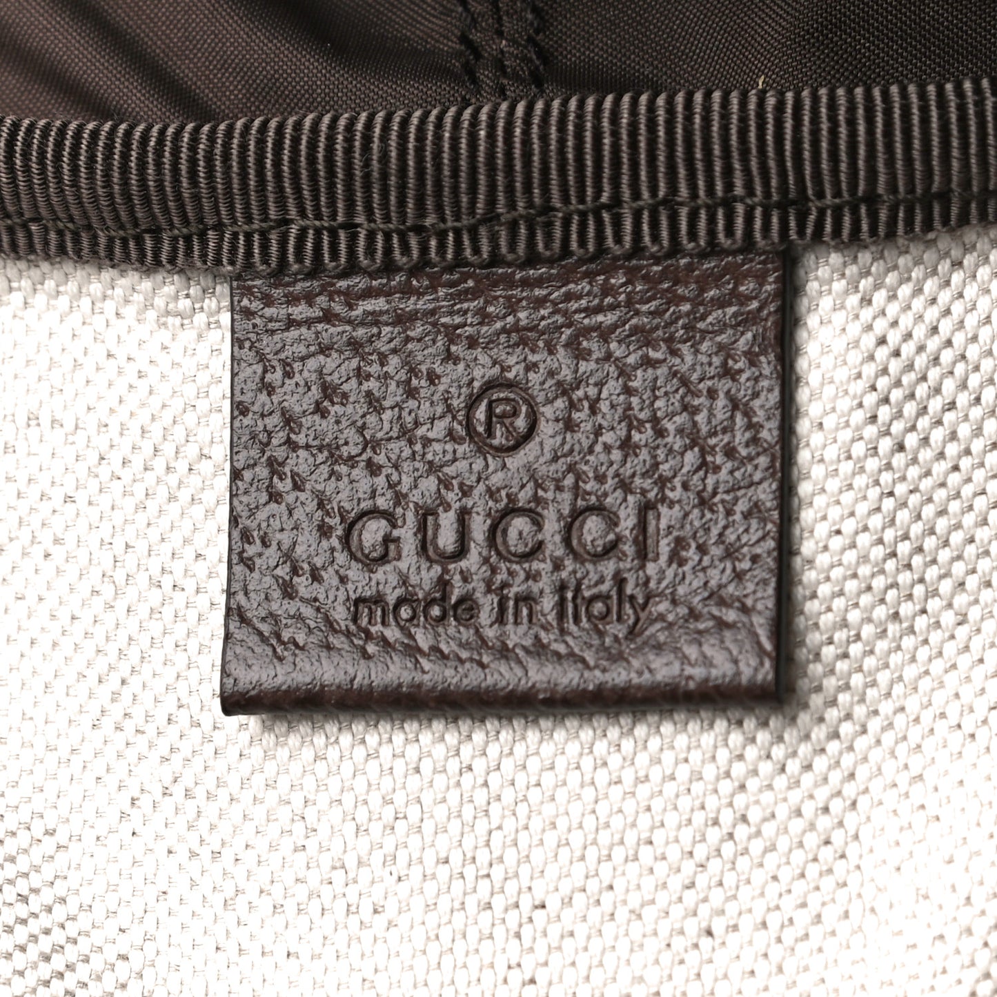 GG Supreme Monogram Medium Ophidia Double Buckle Backpack Brown