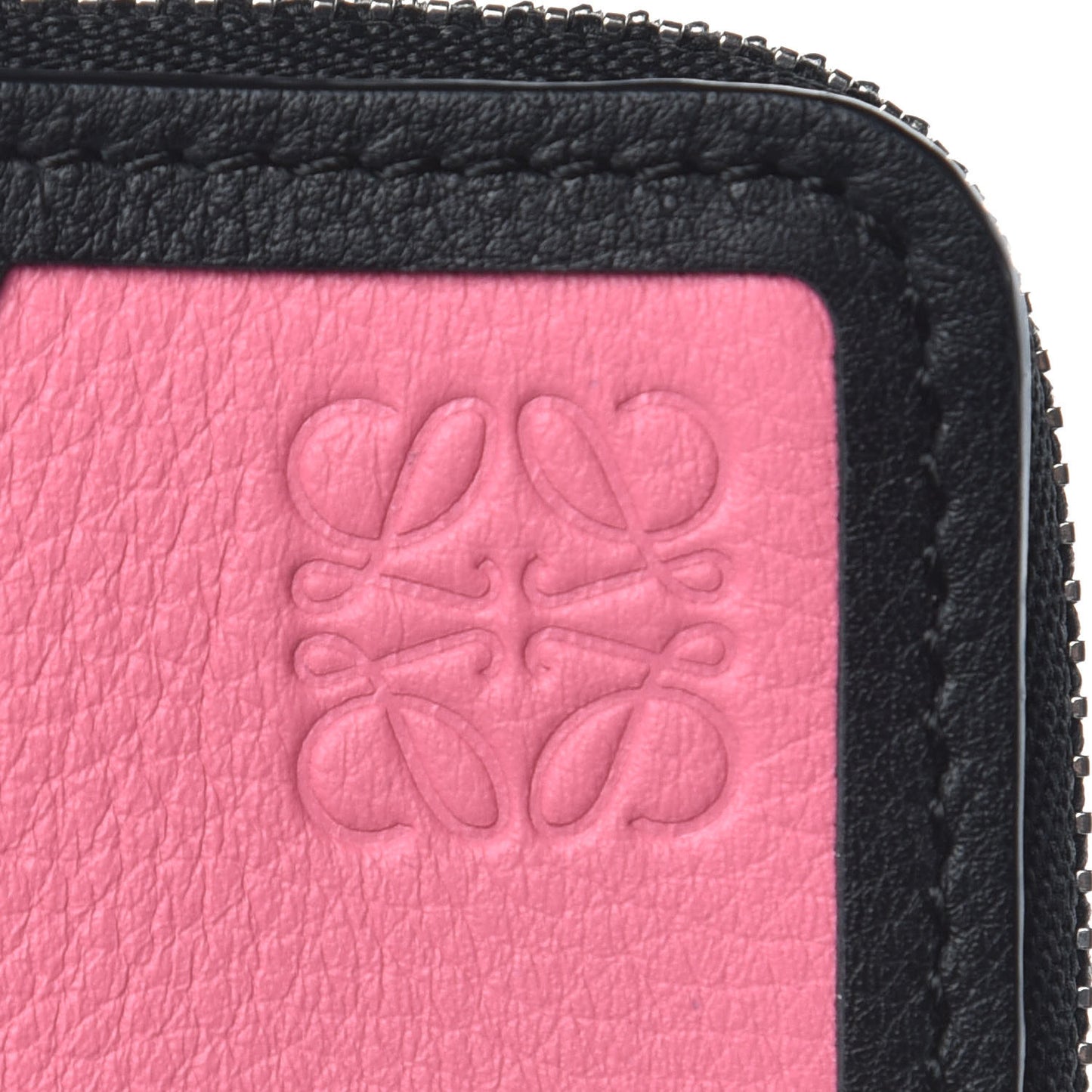 Calfskin Puzzle Colorblock Coin Card Holder Wild Rose Raspberry