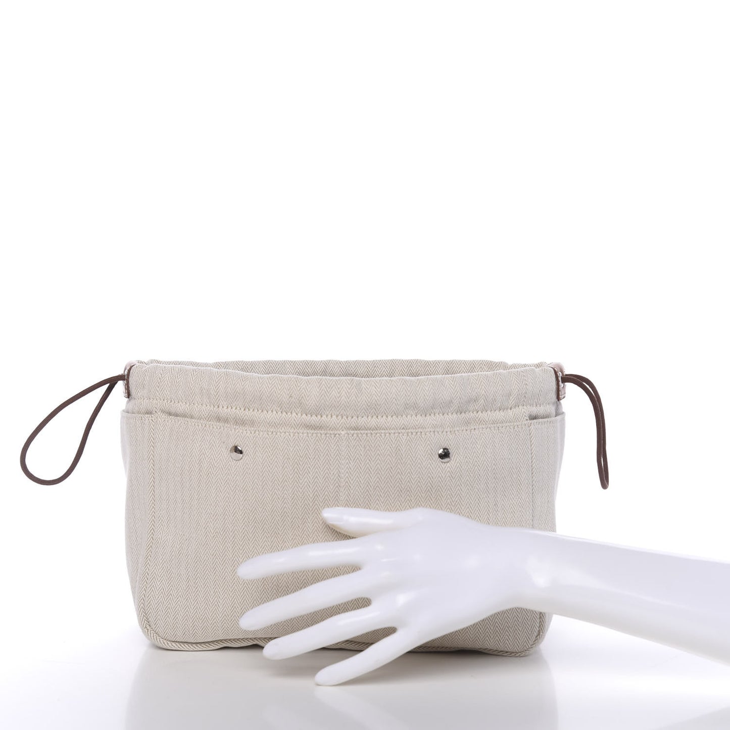 Canvas Barenia Fourbi 25 MM Pouch Naturel Fauve