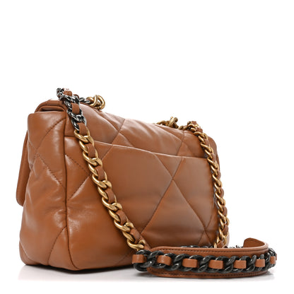 Chanel Lambskin Quilted Medium Chanel 19 Flap Brown 3 of 10