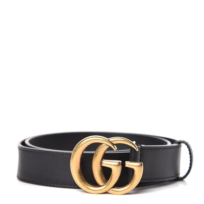 Gucci Calfskin Double G 30mm Belt 75 30 Black 1 of 7