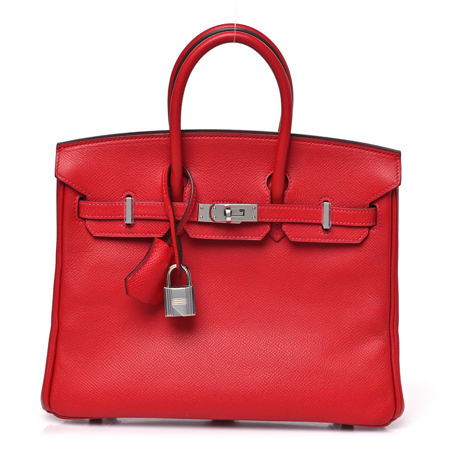 Hermes Epsom BIRKIN 25 Rouge Casaque 8 of 11