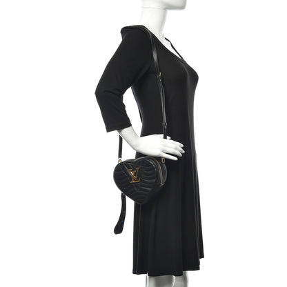 Louis Vuitton Calfskin New Wave Heart Bag Black 2 of 12