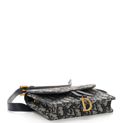 Christian Dior Oblique Saddle Belt Bag Blue 4 of 17
