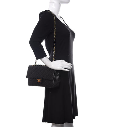 Chanel Lambskin Quilted Medium Double Flap Black 2 of 9