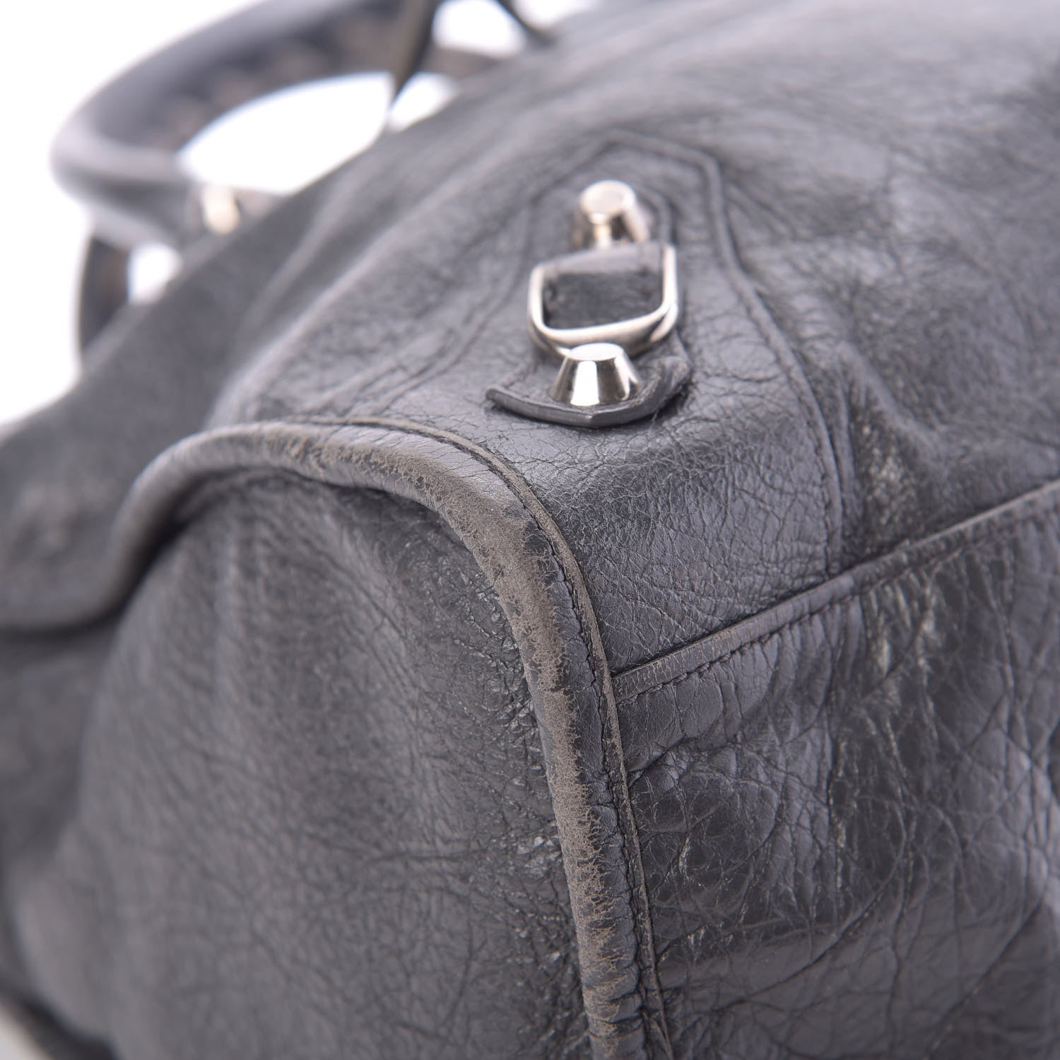 Balenciaga Agneau Classic Silver Hardware City Gris Fossile Anthracite 9 of 18